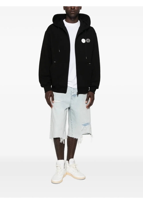 Anti Social Social Club logo-print zip-up hoodie - Black