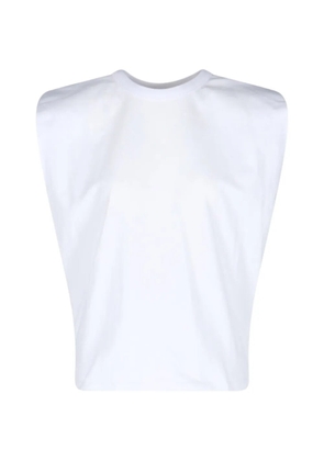 The Frankie Shop Eva padded-shoulder T-shirt - White