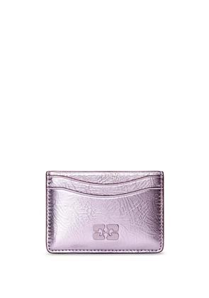 GANNI Bou metallic card holder - Purple