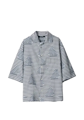 Jacquemus sail-print striped shirt - White