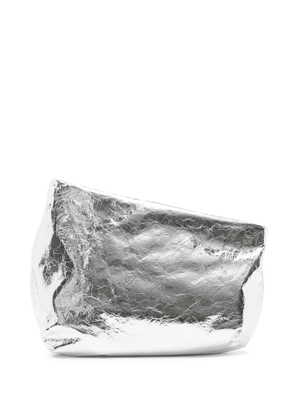 Marsèll Fanta metallic-effect leather clutch bag - Silver