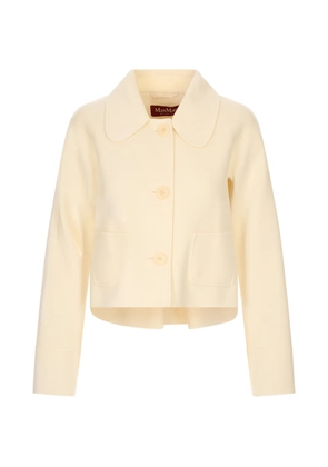 'S Max Mara pleat-detail button-front cropped jacket - Neutrals