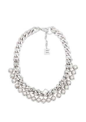 Essentiel Antwerp rhinestone-embellished curb-chain necklace - Silver