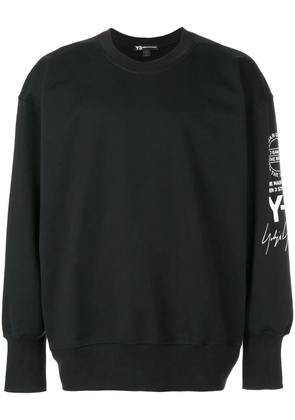 Y-3 stacked logo sweatshirt - Black