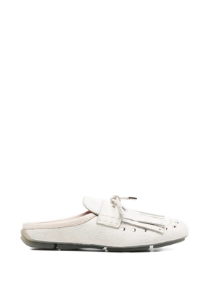 Wales Bonner Montego fringed-detail mules - Neutrals