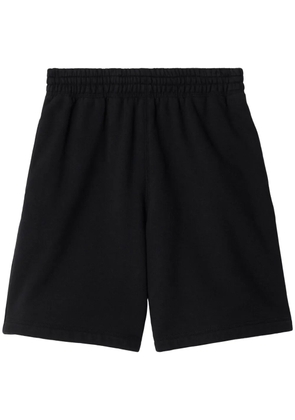 Burberry Equestrian Knight-motif cotton shorts - Black