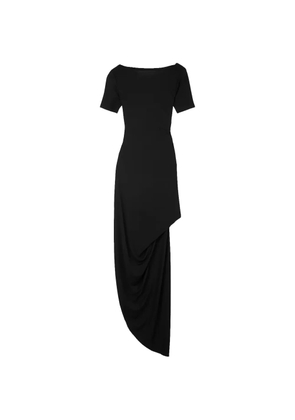 Jacquemus asymmetric draped dress - Black