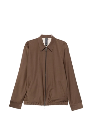 Hosio zip-fastening pocket overshirt - Brown