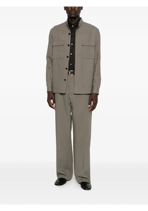 Zegna long-sleeve button-up shirt - Brown