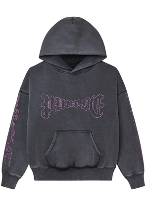 Purple Brand Gothic Wordmark hoodie - Black