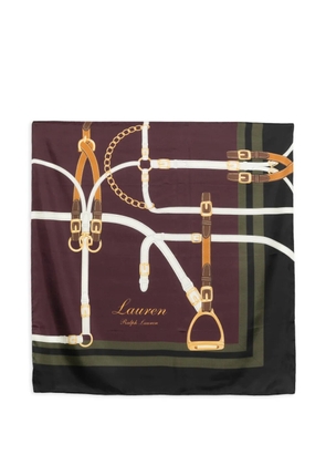 Lauren Ralph Lauren chain-print scarf - Brown