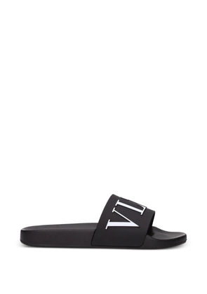 Valentino Garavani logo slide sandals - Black