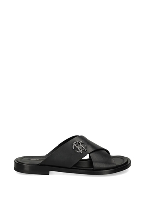 Roberto Cavalli Mirror Snake sandals - Black