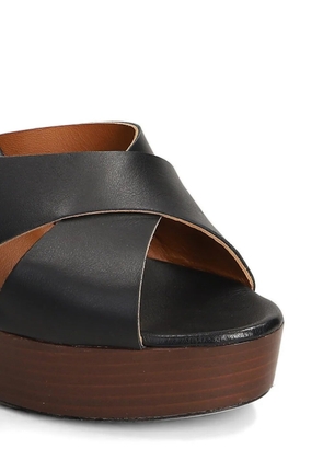L Arianna cross-strap platform sandals - Black
