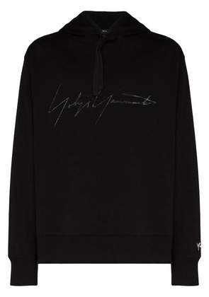 Y-3 signature logo hoodie - Black