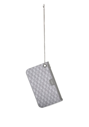 Moreau logo-print clutch bag - Grey