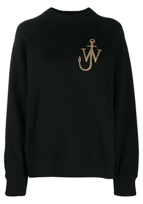 JW Anderson logo embroidered sweatshirt - Black