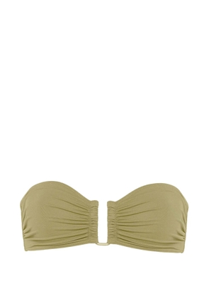 ERES Show Bandeau ruched bikini top - Green