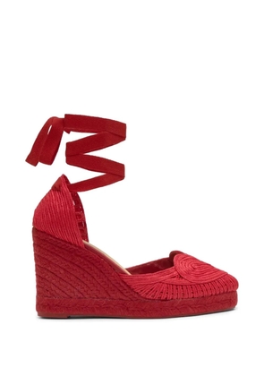 Castañer Cacia heart-motif wedge espadrilles - Red