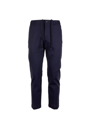 People Of Shibuya drawstring straight-leg trousers - Blue