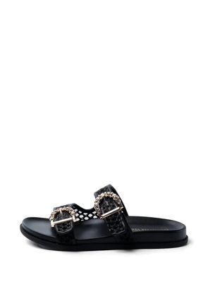 EMANUELLE VEE crystal-embellished sandals - Black