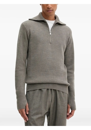 Barena zip ribbed knitwear - Grey