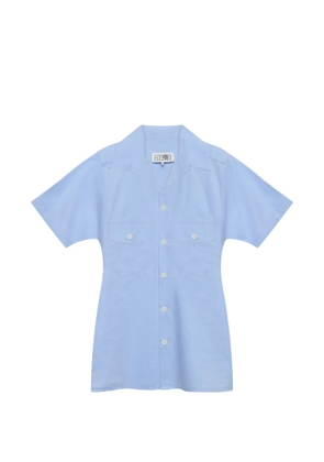 MM6 Maison Margiela patch-pocket shirt - Blue