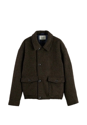 Scotch & Soda bouclé button-up coat - Brown