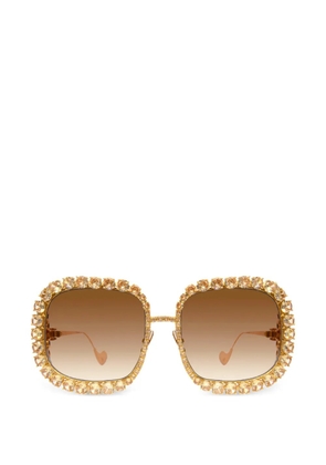 ANNA-KARIN KARLSSON Starry Sky crystal-embellished sunglasses - Gold