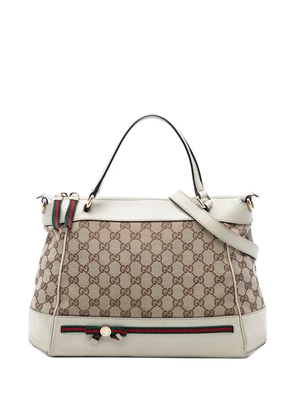Gucci Pre-Owned 2016-2026 GG Canvas Web Mayfair satchel - Neutrals