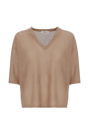 Kangra sequin-embellished V-neck sweater - Neutrals