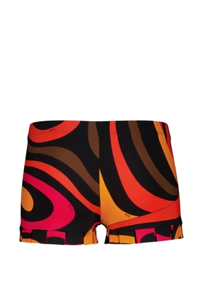 PUCCI Iride-print pleated-trim mini shorts - Black