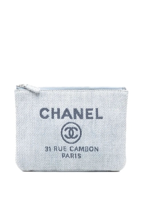 CHANEL Pre-Owned 2013-2014 Small Denim Deauville O Case clutch bag - Blue