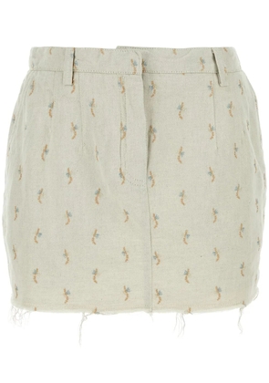 Lanvin logo patch mini skirt - Neutrals