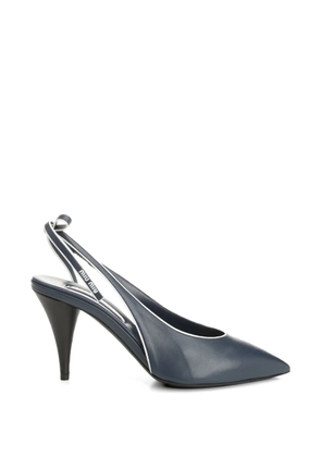 Miu Miu bow-detail slingback sandals - Blue