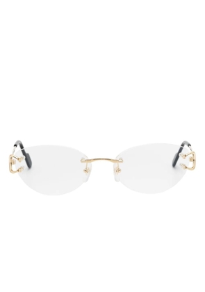 Cartier Eyewear oval-frame glasses - Gold