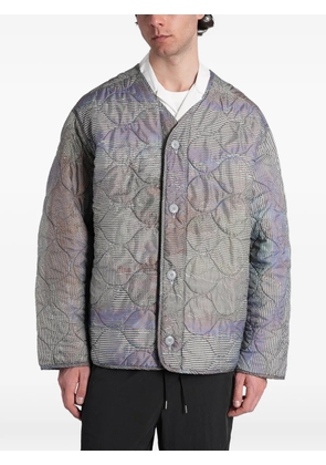 Peacemaker Oamc Casual V-neck quilted button-down jacket - Grey