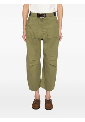 Sea pleated-knee cargo pants - Green