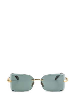 Bvlgari Serpenti rectangle-frame sunglasses - Gold