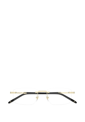 Montblanc rectangle-frame glasses - Gold