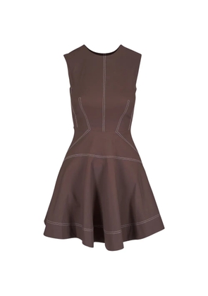 Veronica Beard contrast-stitch sleeveless dress - Brown