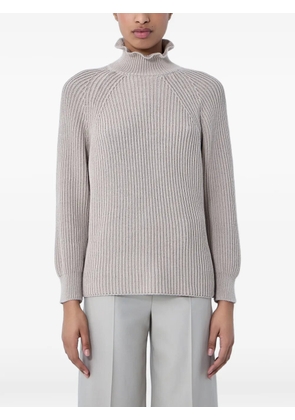 Max Mara ribbed-knit high-neck sweater - Neutrals