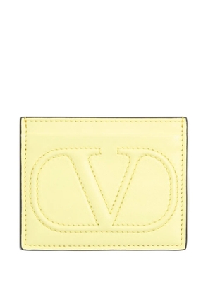 Valentino Garavani VLogo Walk nappa card holder - Yellow