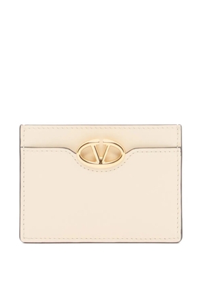 Valentino Garavani card holder The Bold Edition in calfskin - Neutrals