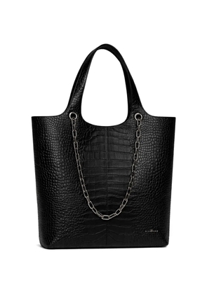 John Richmond croc-effect chain-detail tote bag - Black