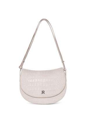 John Richmond croc-effect leather shoulder bag - Neutrals