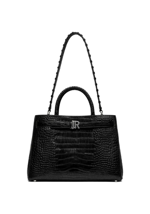 John Richmond croc-effect logo-plaque tote bag - Black