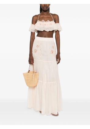 Ermanno Scervino ruffled lace-trim blouse - Pink