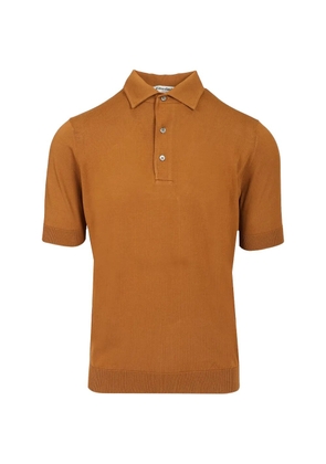 Al Duca D’Aosta 1902 ribbed-trim cotton polo shirt - Brown
