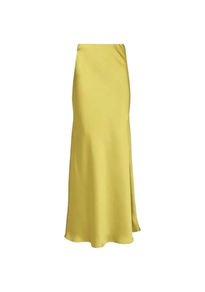 Al Duca D’Aosta 1902 satin elasticated-waist maxi skirt - Yellow